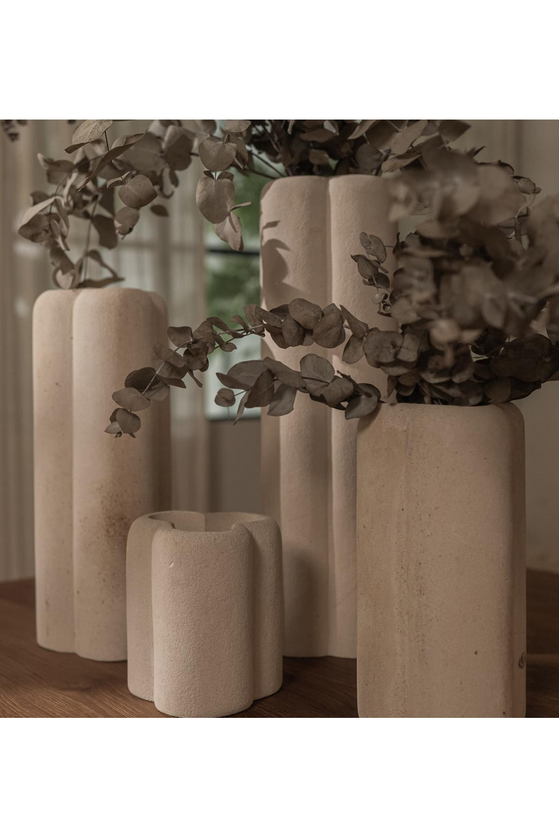 White Sandstone Curved Vase | dBodhi | Oroatrade.com