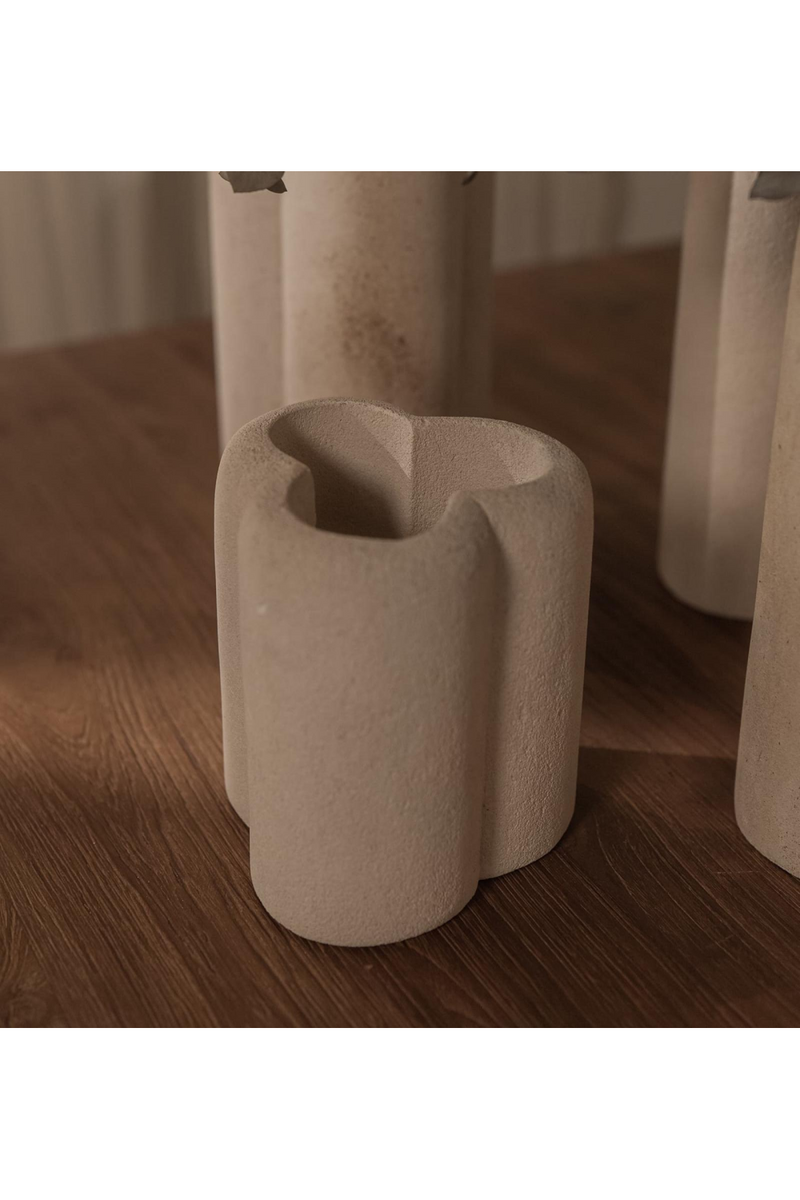 White Sandstone Curved Vase | dBodhi | Oroatrade.com