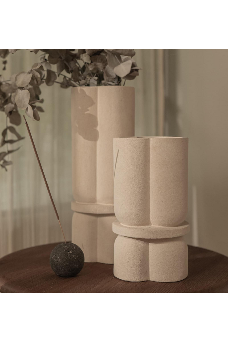 White Sandstone Trefoil Vase | dBodhi Cap |  Woodfurniture.com