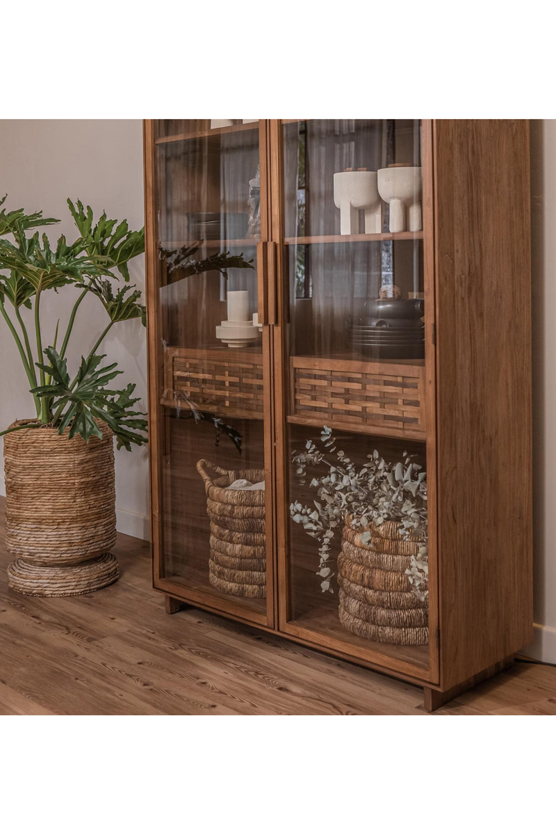 Adjustable Teak Display Cabinet | dBodhi Hopper  | Woodfurniture.com