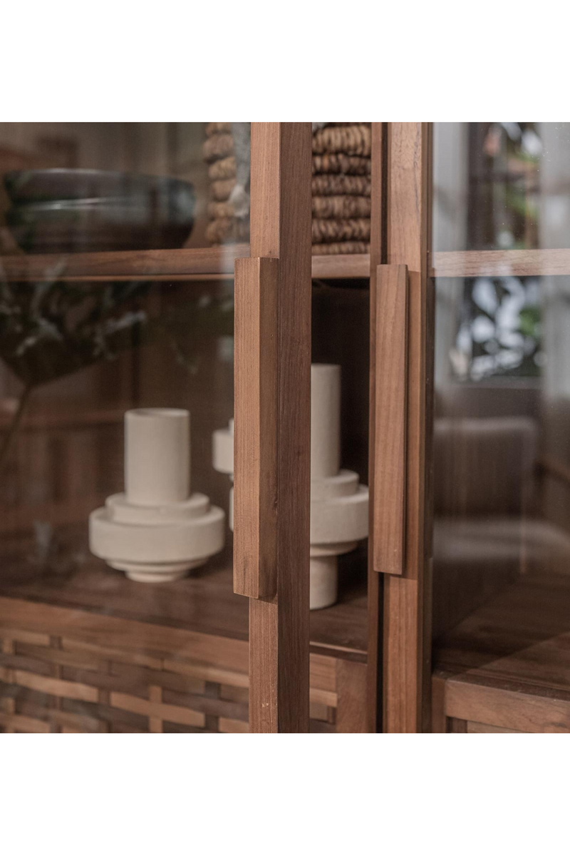 Adjustable Teak Display Cabinet | dBodhi Hopper  | Woodfurniture.com