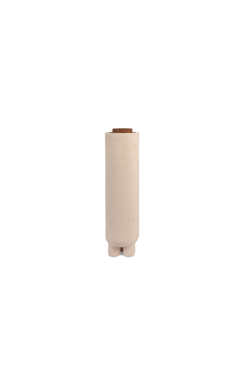 Sandstone Cylindrical Lidded Vase | dBodhi Elin | Woodfurniture.com