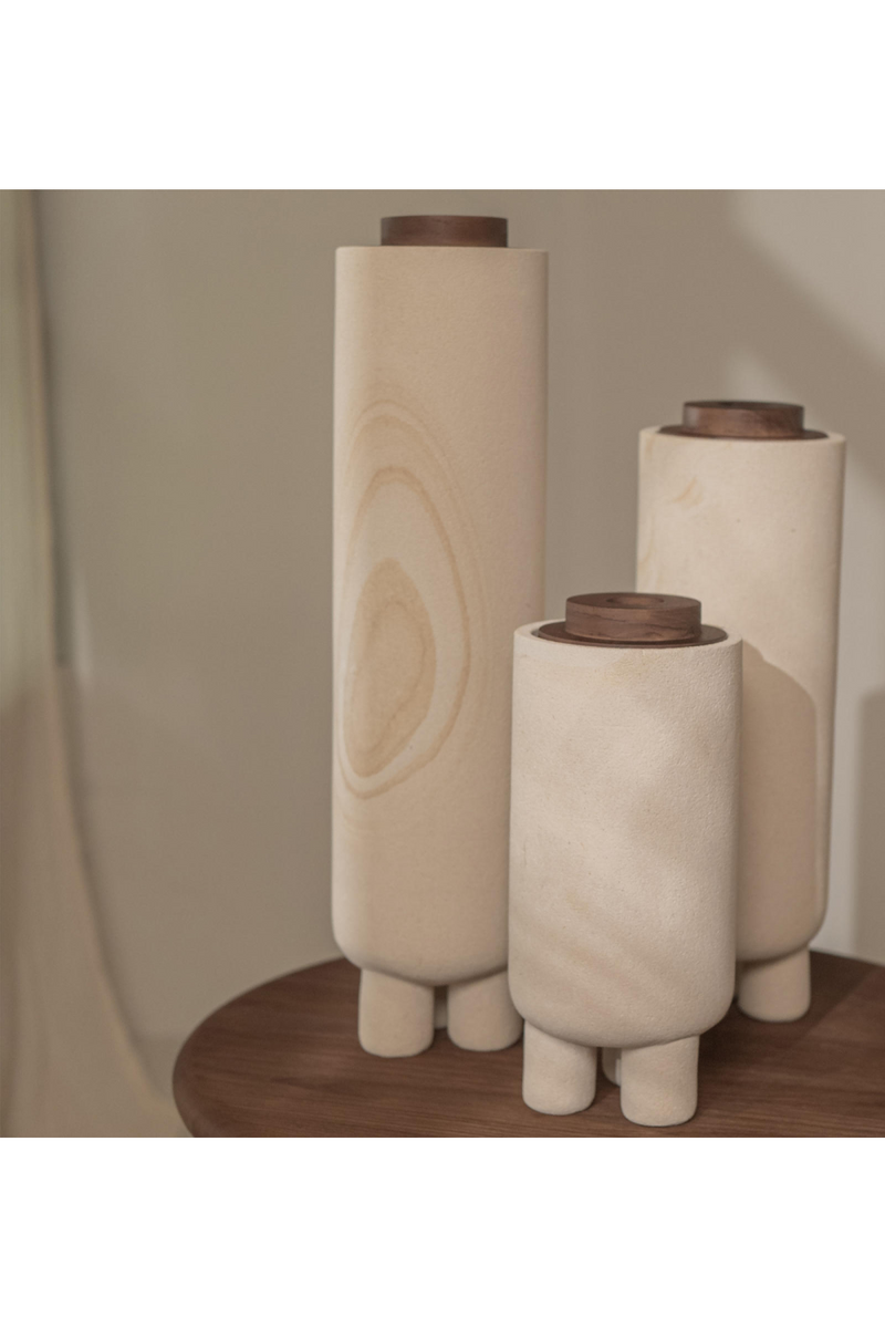 Sandstone Cylindrical Lidded Vase | dBodhi Elin | Woodfurniture.com