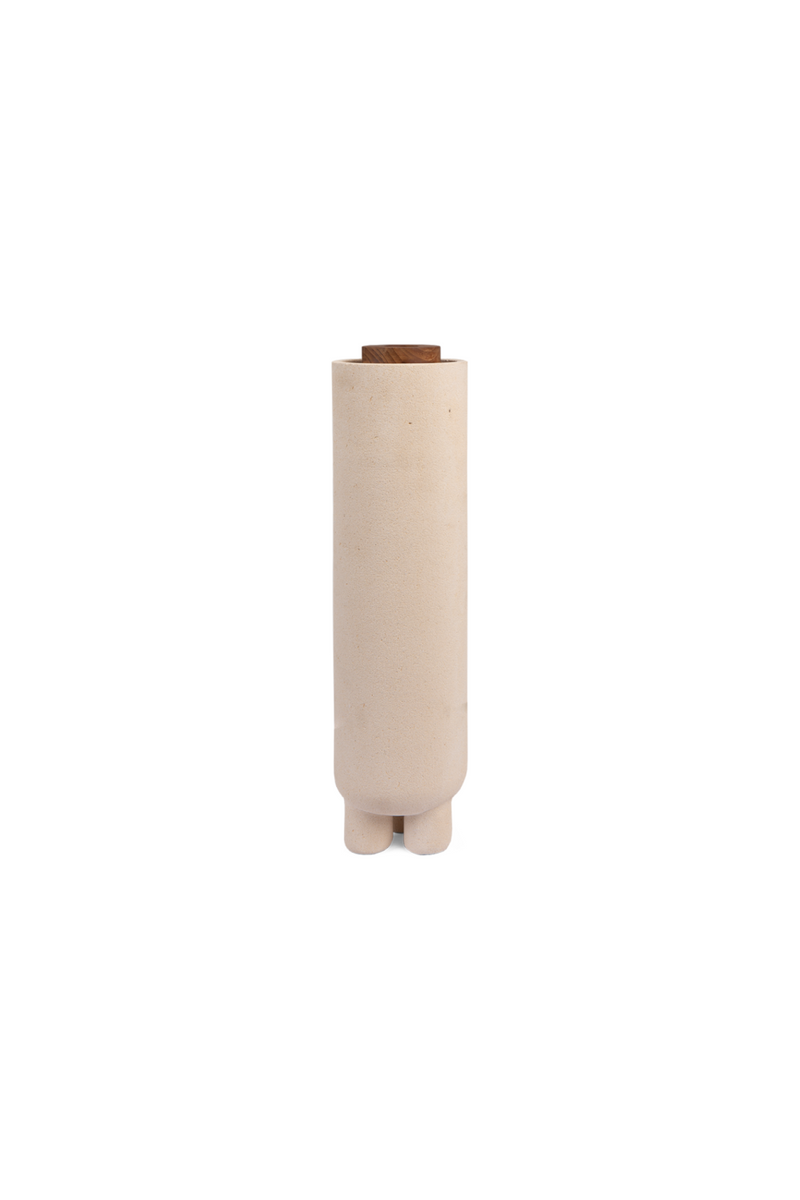 Sandstone Cylindrical Lidded Vase | dBodhi Elin | Woodfurniture.com