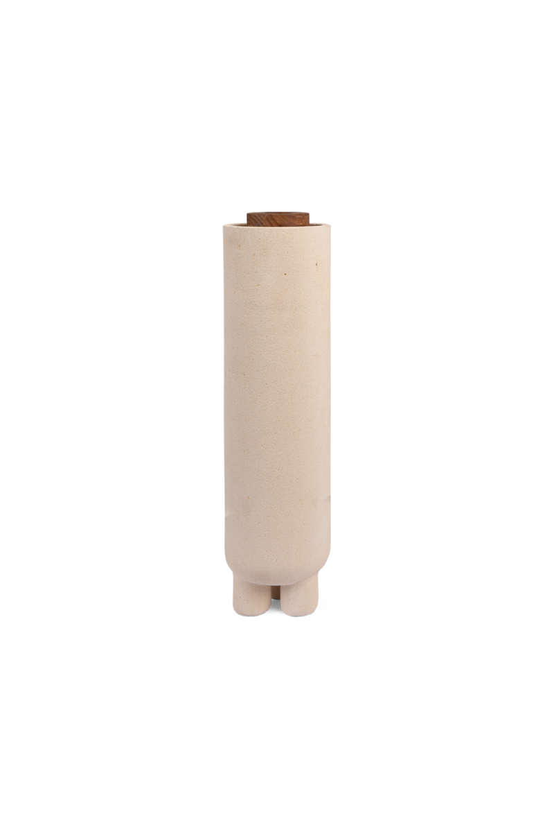 Sandstone Cylindrical Lidded Vase | dBodhi Elin | Woodfurniture.com