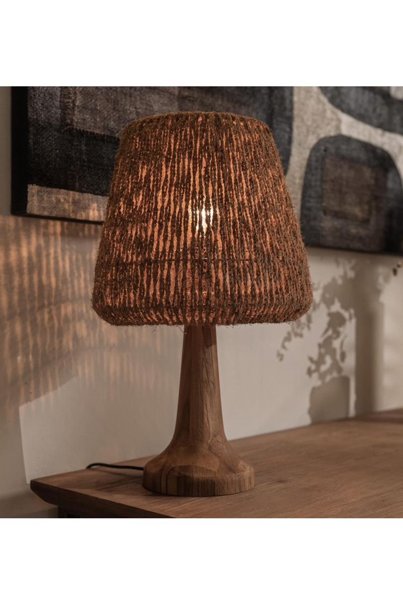 Woven Coconut Fiber Table Lamp | dBodhi Ben  | Woodfurniture.com 