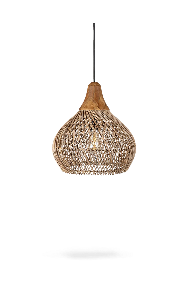 Braided Rattan Hanging Lamp | dBodhi Bell | Woodfurniture.com