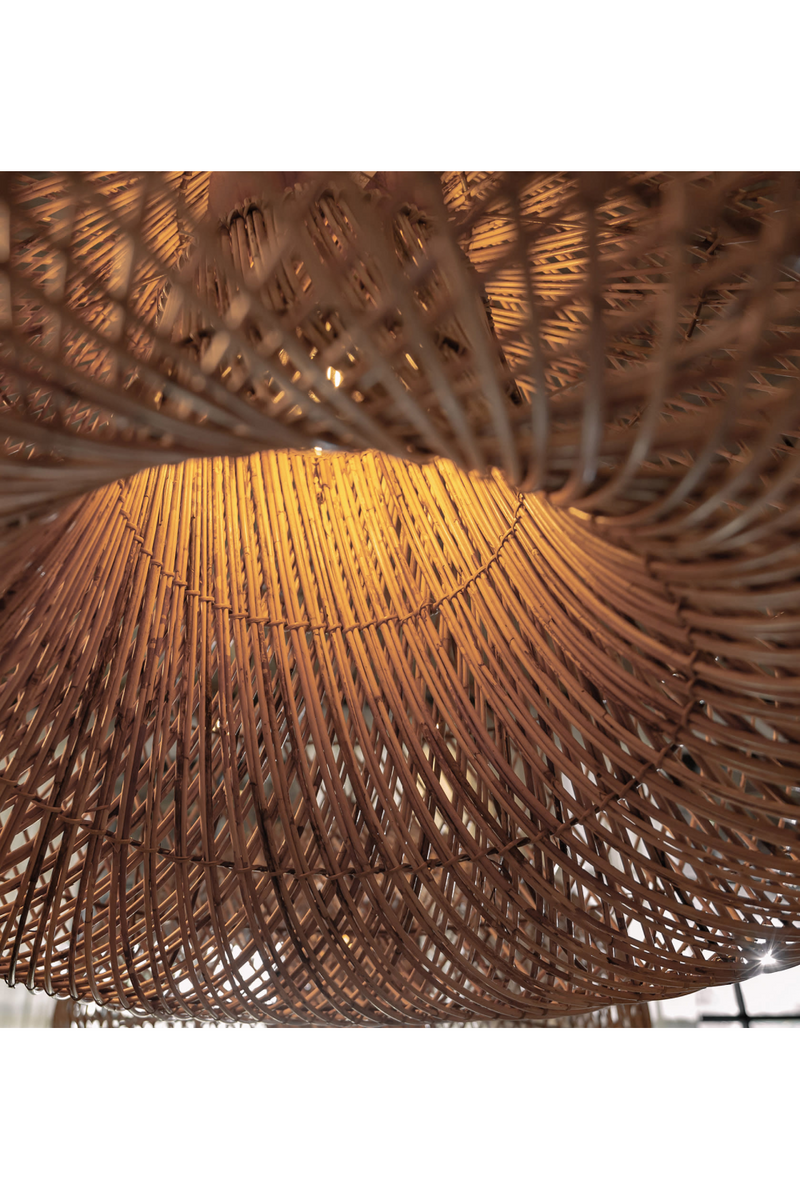 Brown Rattan Drum Lamp | dBodhi Kulit |  Woodfurniture.com