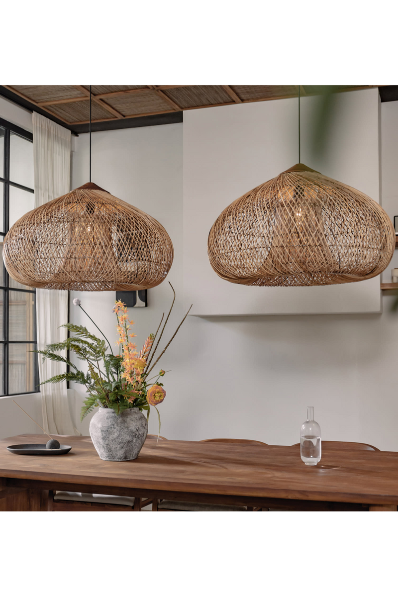 Natural Rattan Drum Lamp | dBodhi Kulit |  Woodfurniture.com