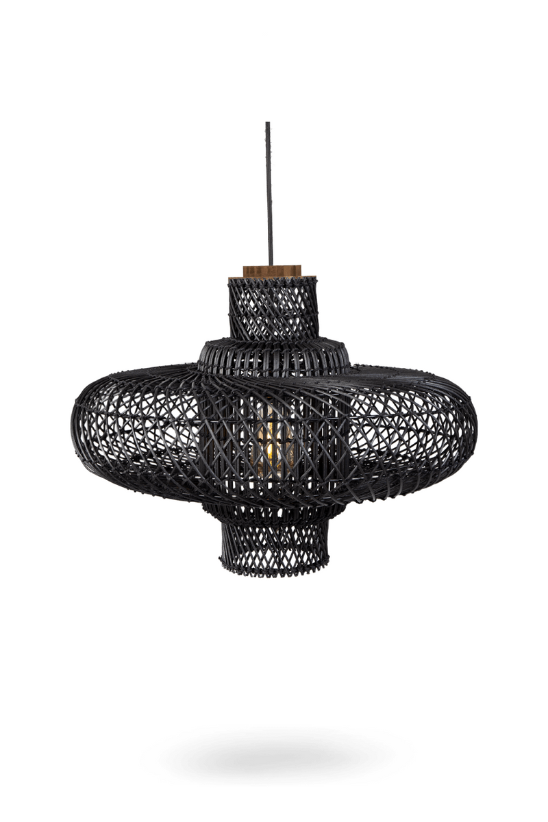 Black Rattan Modern Lampshade | dBodhi Organo |  Woodfurniture.com