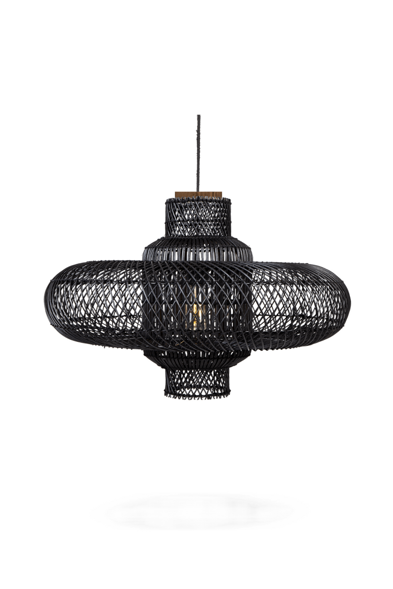 Black Rattan Modern Lampshade | dBodhi Organo |  Woodfurniture.com