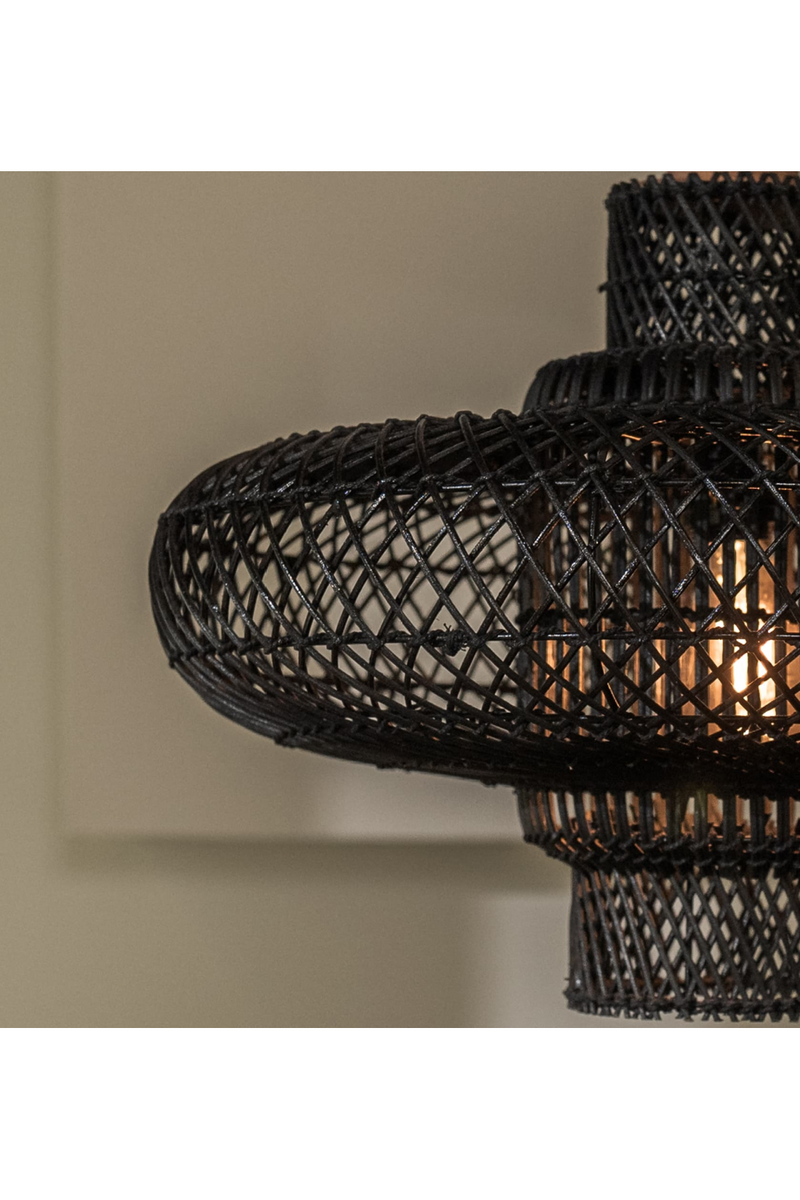 Black Rattan Modern Lampshade | dBodhi Organo |  Woodfurniture.com