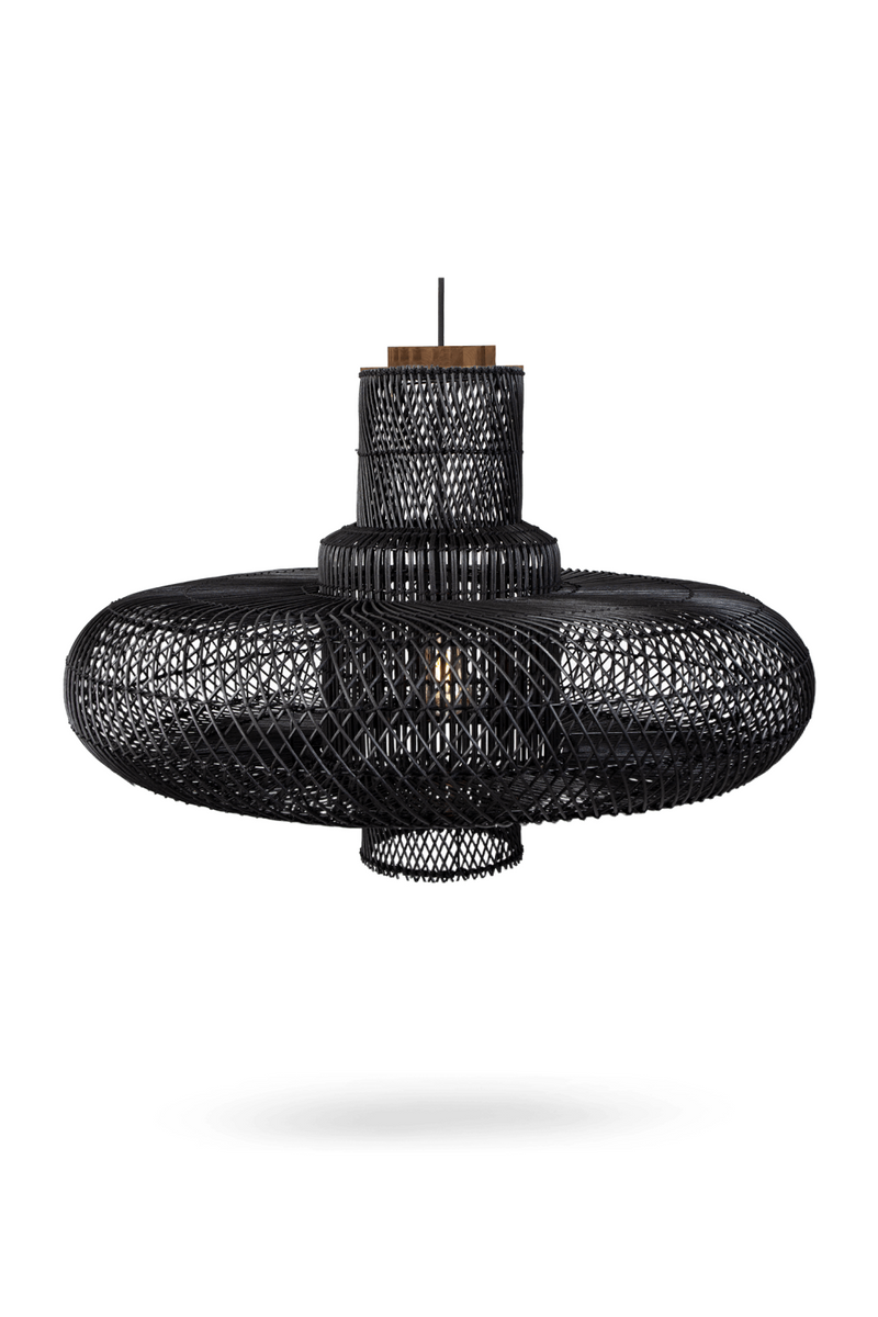 Black Rattan Modern Lampshade | dBodhi Organo |  Woodfurniture.com