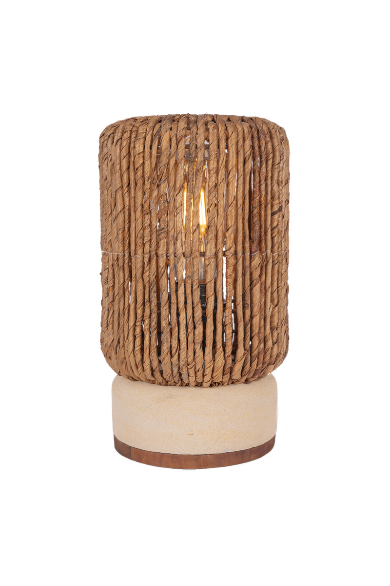 Abaca Cylindrical Table Lamp | dBodhi Pole | Woodfurniture.com