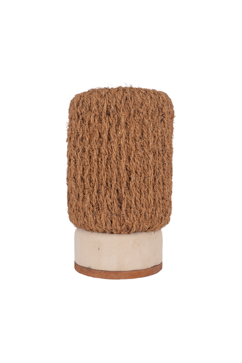 Coconut Fiber Cylindrical Table Lamp | dBodhi Pole | Woodfurniture.com