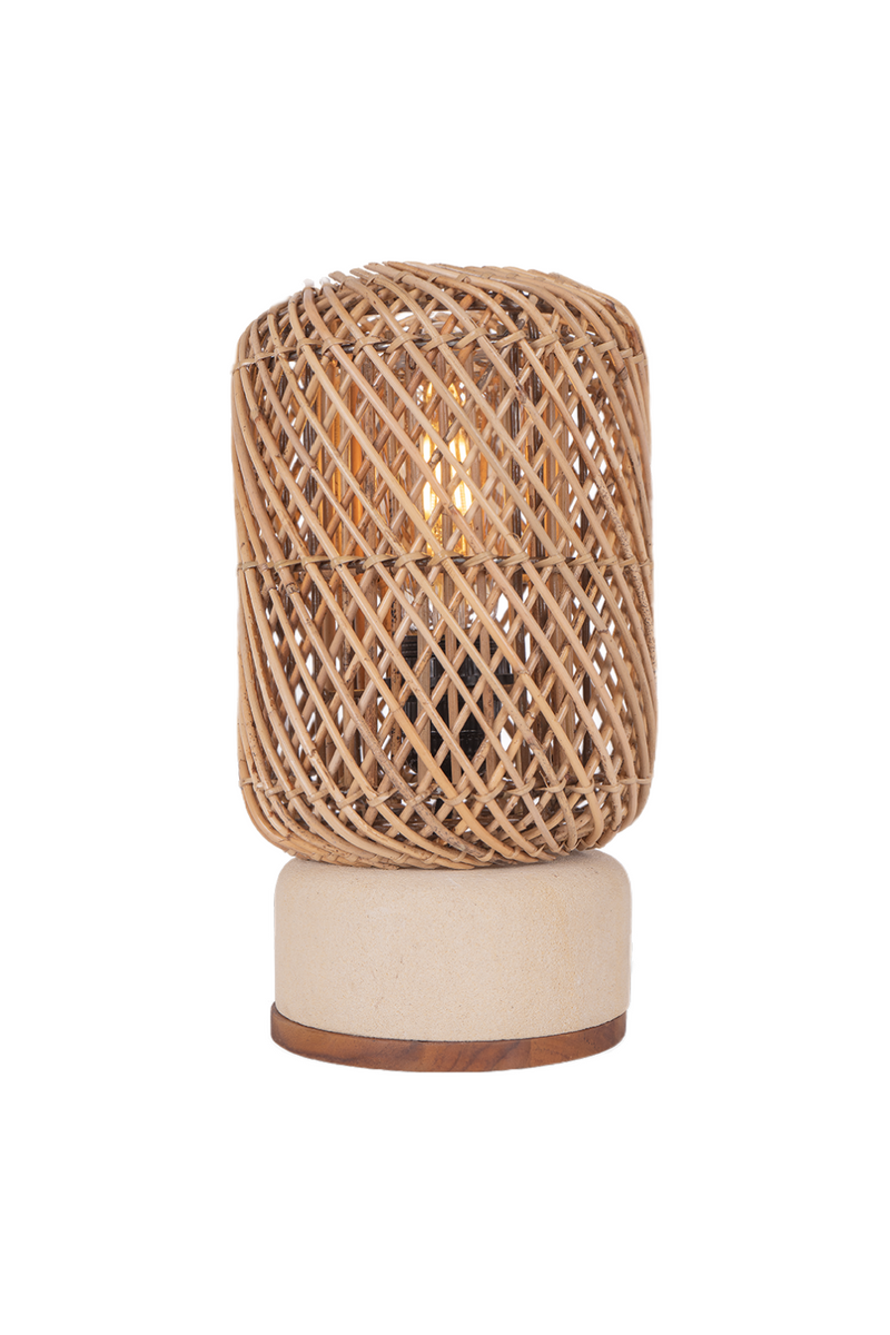 Rattan Cylindrical Table Lamp | dBodhi Pole | Woodfurniture.com