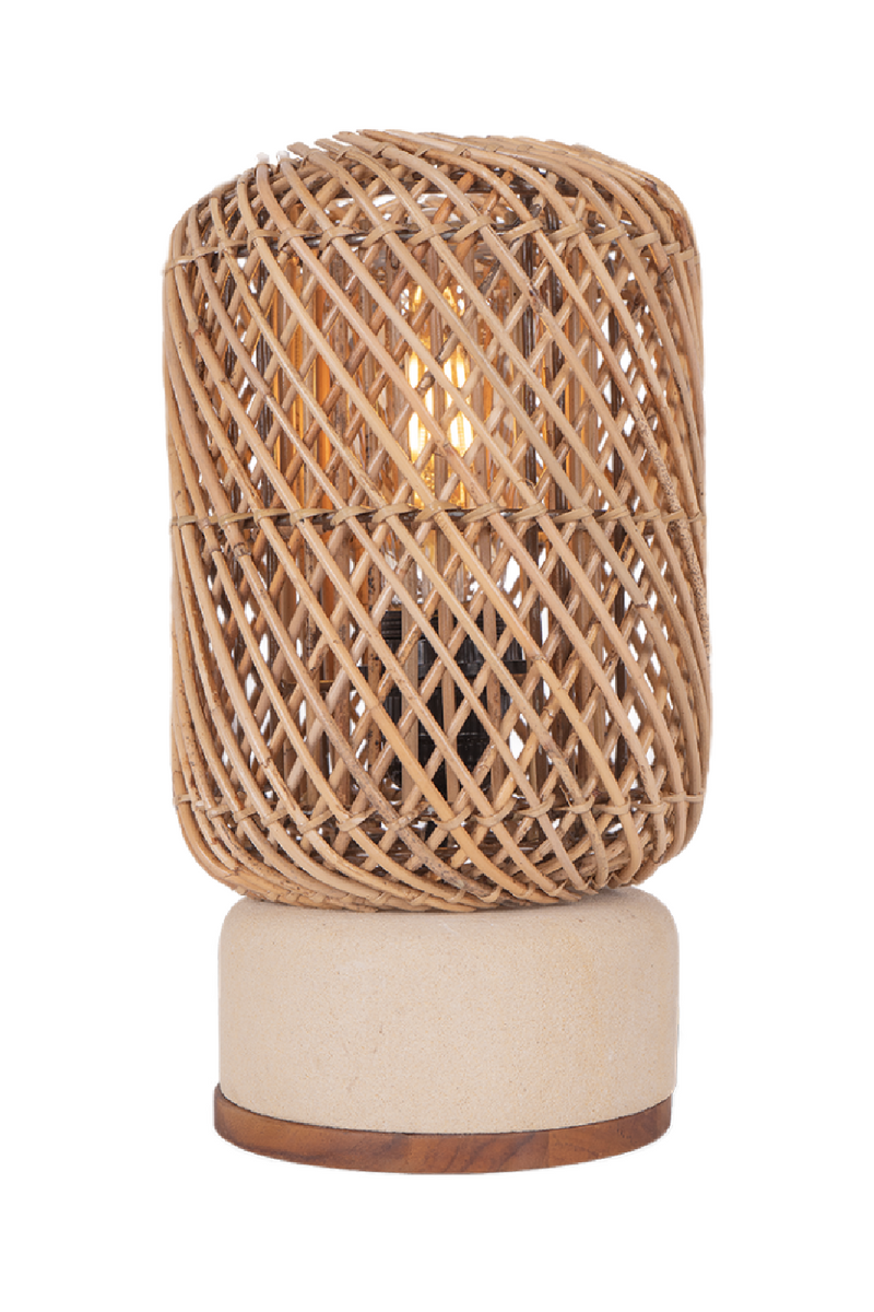 Rattan Cylindrical Table Lamp | dBodhi Pole | Woodfurniture.com