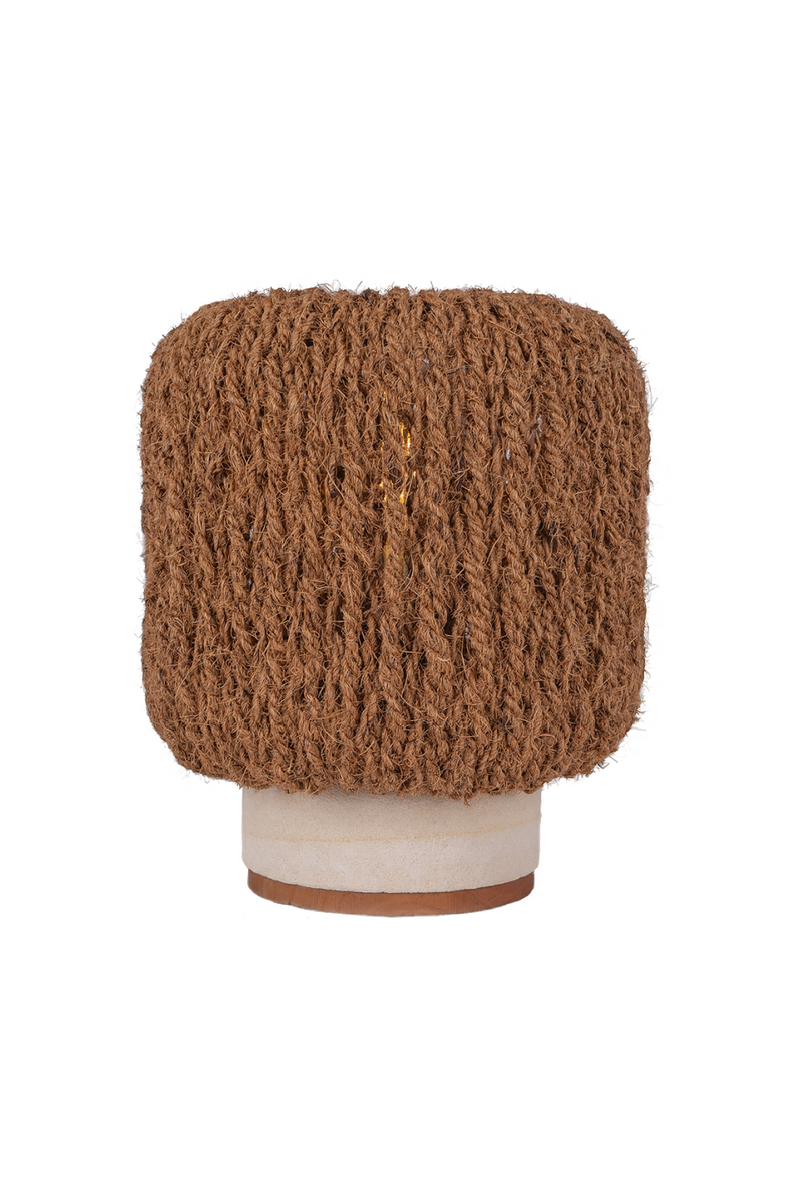 Coconut Fiber Cylindrical Table Lamp | dBodhi Pole | Woodfurniture.com