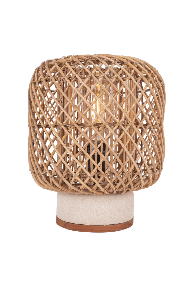 Rattan Cylindrical Table Lamp | dBodhi Pole | Woodfurniture.com