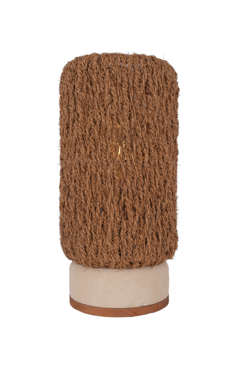 Coconut Fiber Cylindrical Table Lamp | dBodhi Pole | Woodfurniture.com