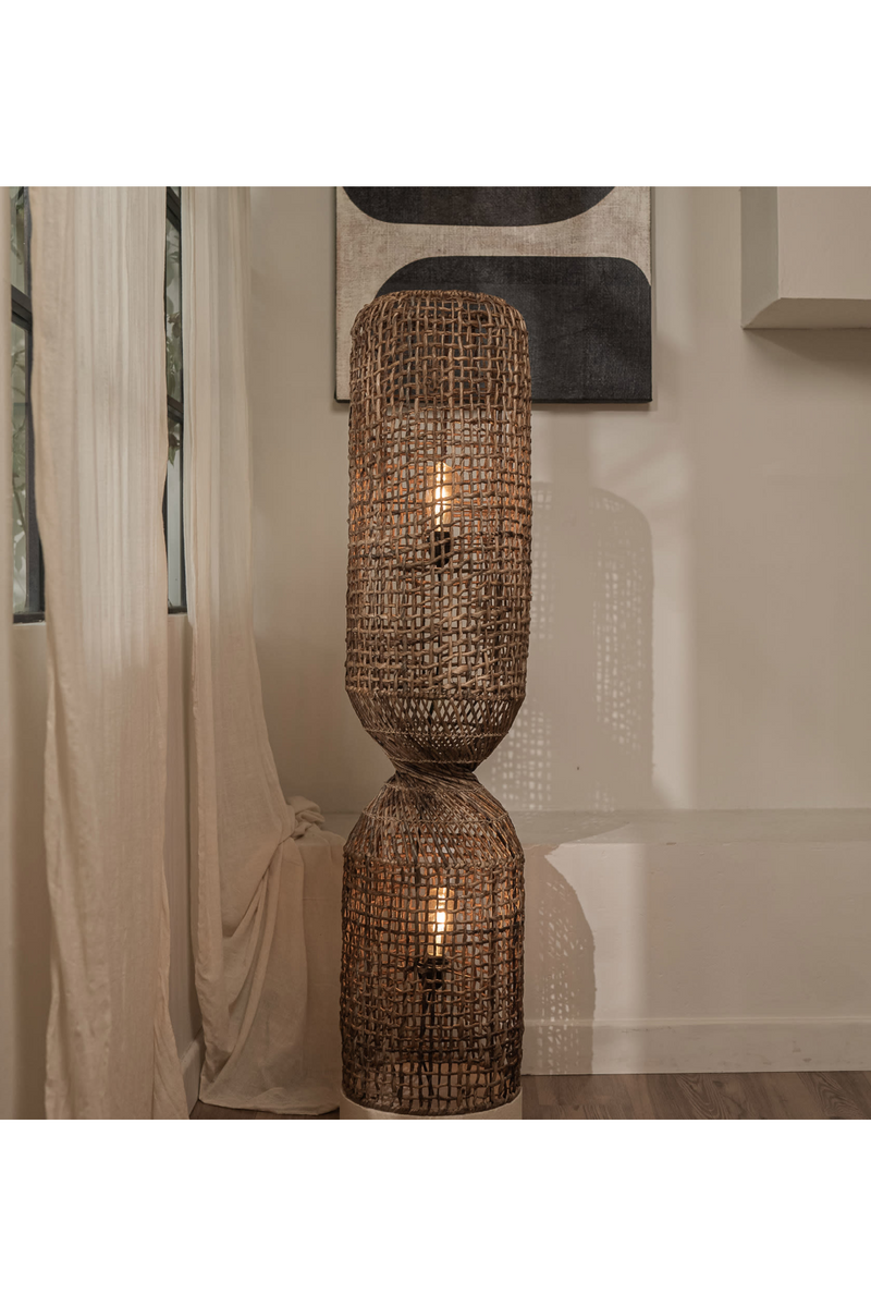 Abaca Rustic Floor Lampshade | dBodhi Twister |  Woodfurniture.com