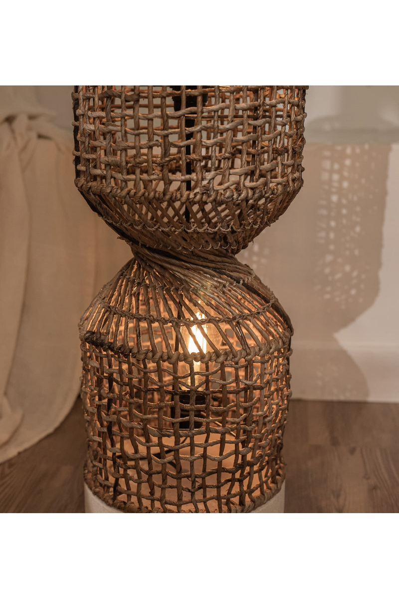 Abaca Rustic Floor Lampshade | dBodhi Twister |  Woodfurniture.com