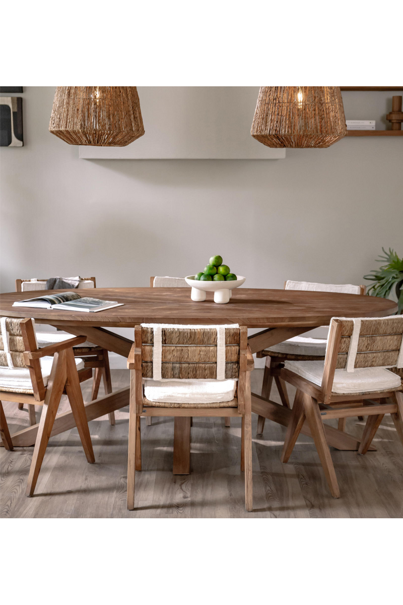 Oval Teak Dining Table | dBodhi Xono  | Woodfurniture.com