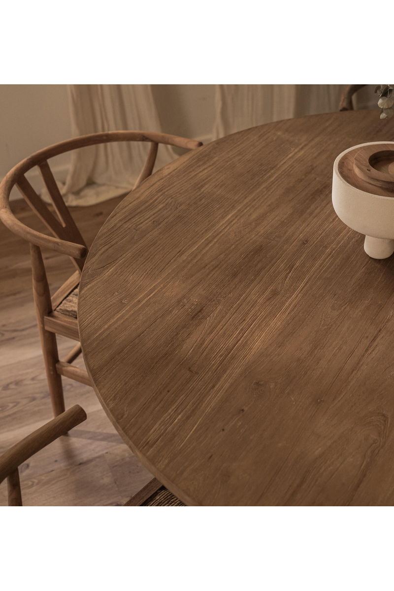 Solid Teak Round Dining Table | dBodhi Xono  | Woodfurniture.com