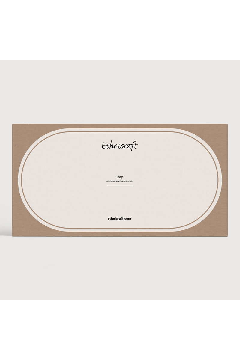 Oblong Printed Glass Tray (M) | Ethnicraft Connected Dots
