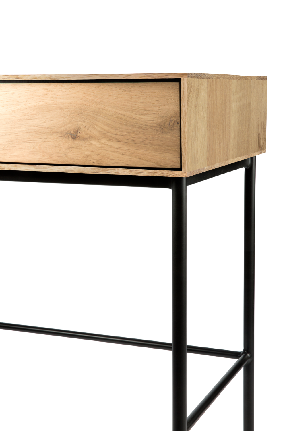 Solid Oak 2-Drawer Desk | Ethnicraft Blackbird | Woodfurniture.com