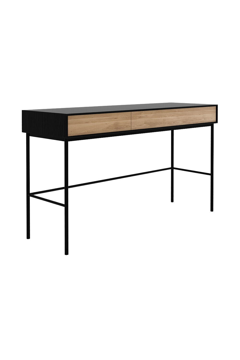 Solid Oak 2-Drawer Desk | Ethnicraft Blackbird | Woodfurniture.com