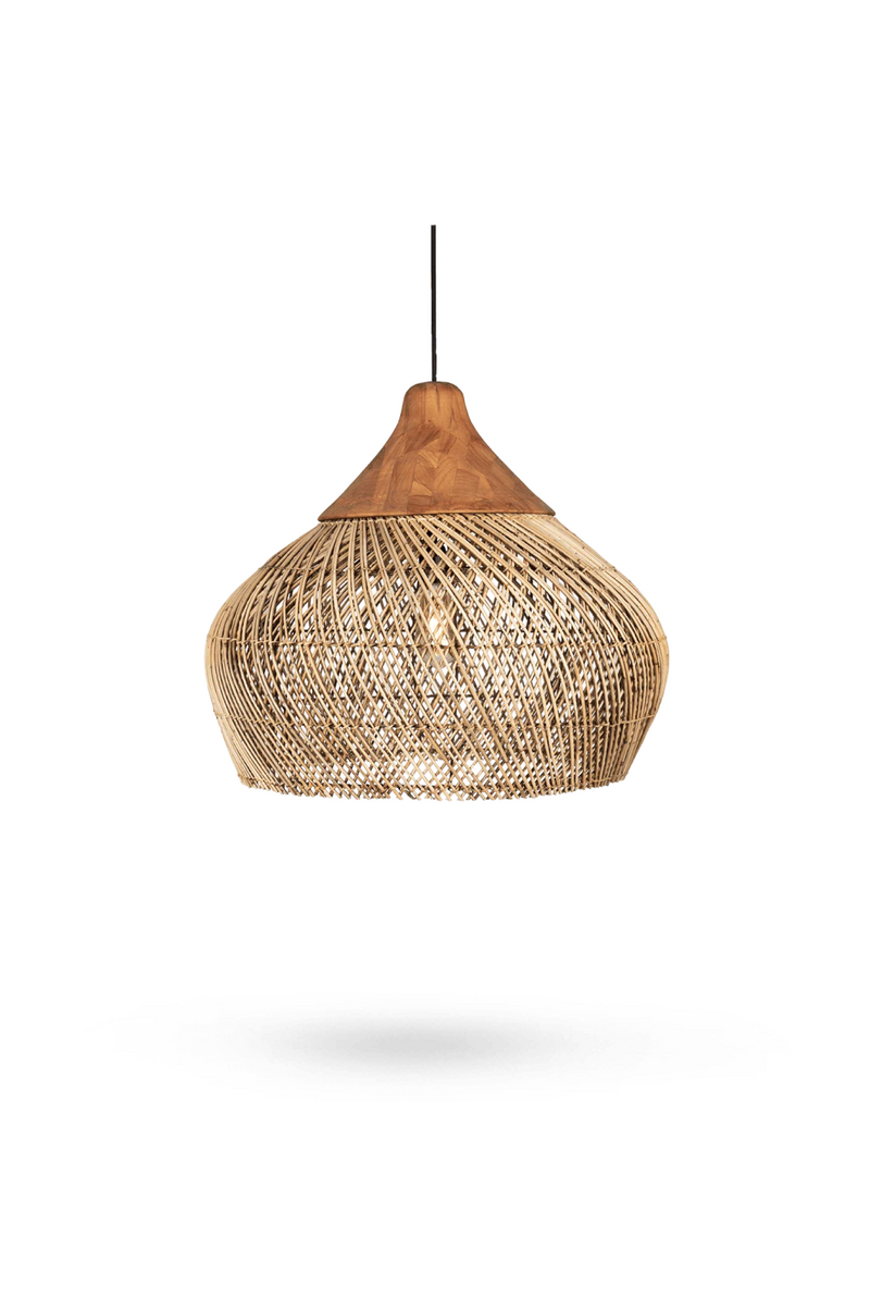 Rattan Rustic Hanging Lamp | dBodhi Harp | Woodfurniture.com