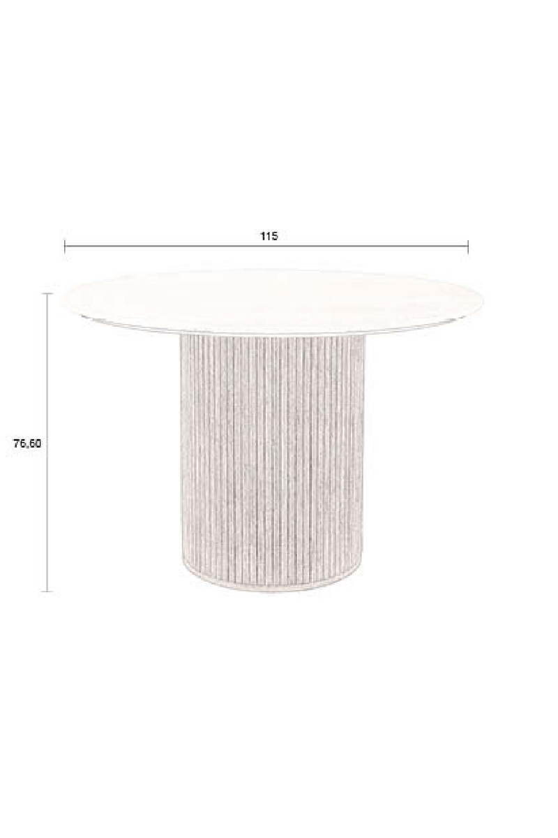 Cream Travertine Dining Table | Dutchbone Arda | Woodfurniture.com