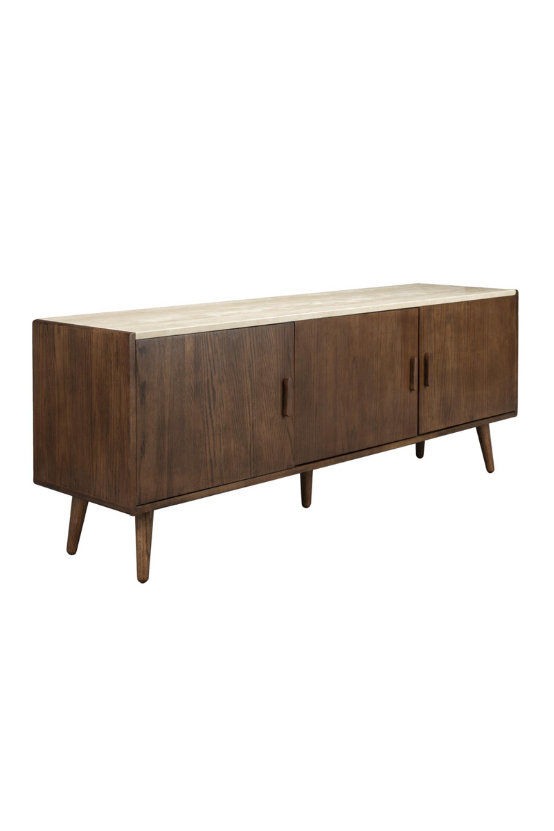 Travertine Top 3-Door Sideboard | Dutchbone Arda | Woodfurniture.com