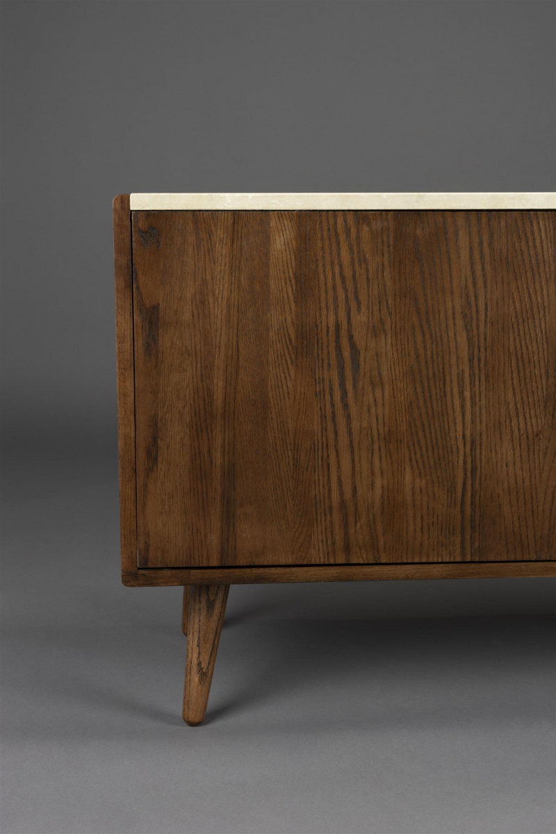 Travertine Top 3-Door Sideboard | Dutchbone Arda | Woodfurniture.com