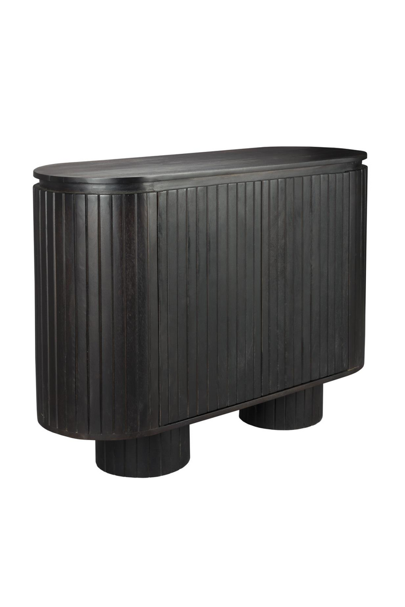 Black Wooden Oval Cabinet | Dutchbone Kenji | Woodfurniture.com