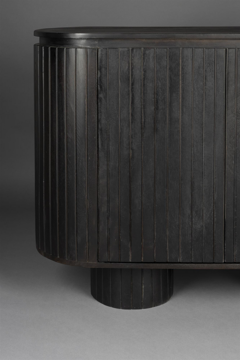 Black Wooden Oval Cabinet | Dutchbone Kenji | Woodfurniture.com