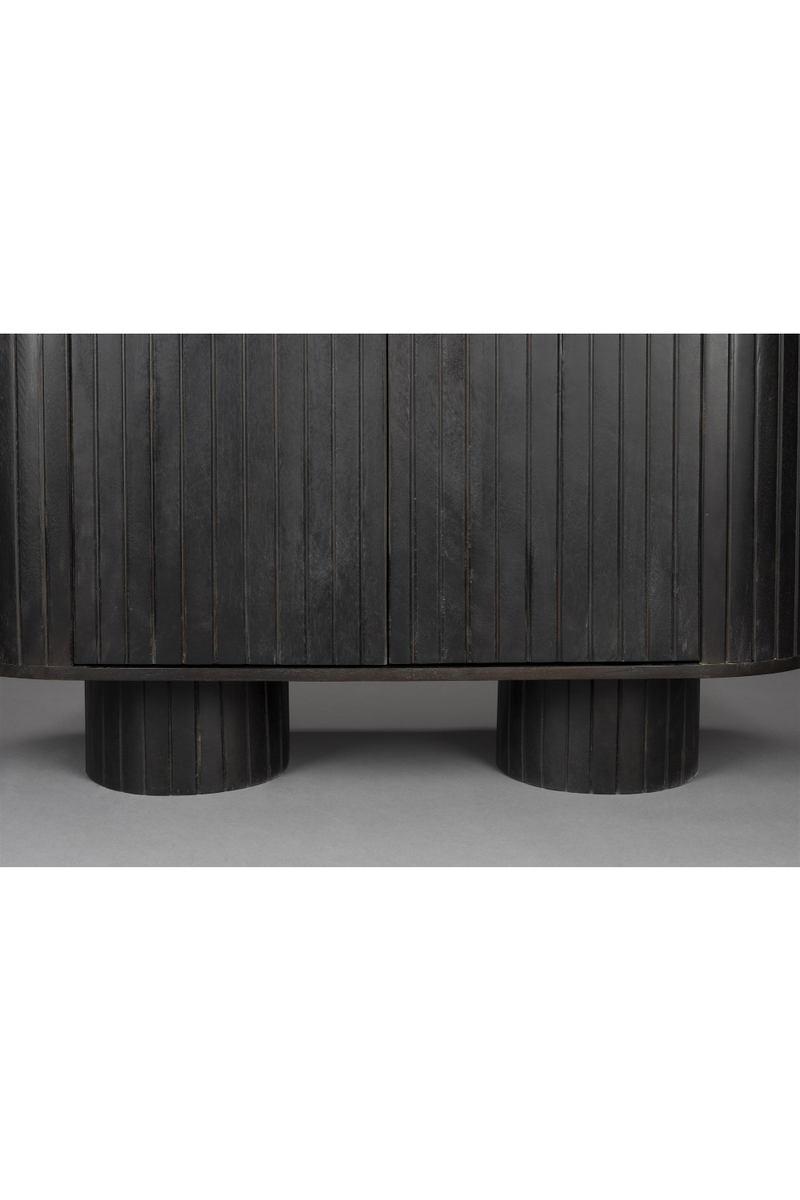 Black Wooden Oval Cabinet | Dutchbone Kenji | Woodfurniture.com