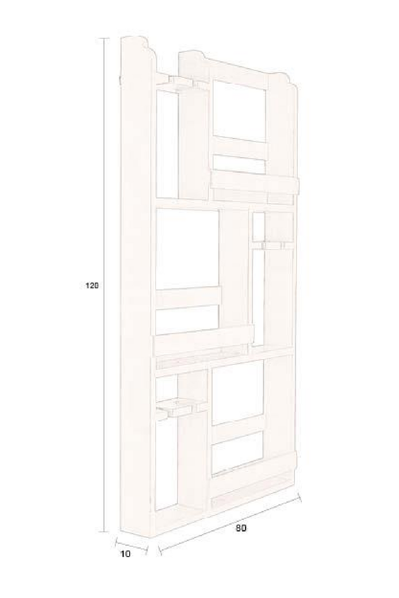 Wooden Wine Shelf | Dutchbone Myron | Woodfurniture.com