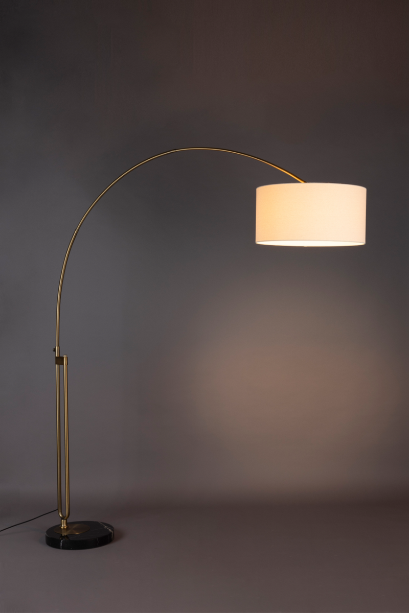 Gold Metal Floor Lamp | Dutchbone Archie | Woodfurniture.com