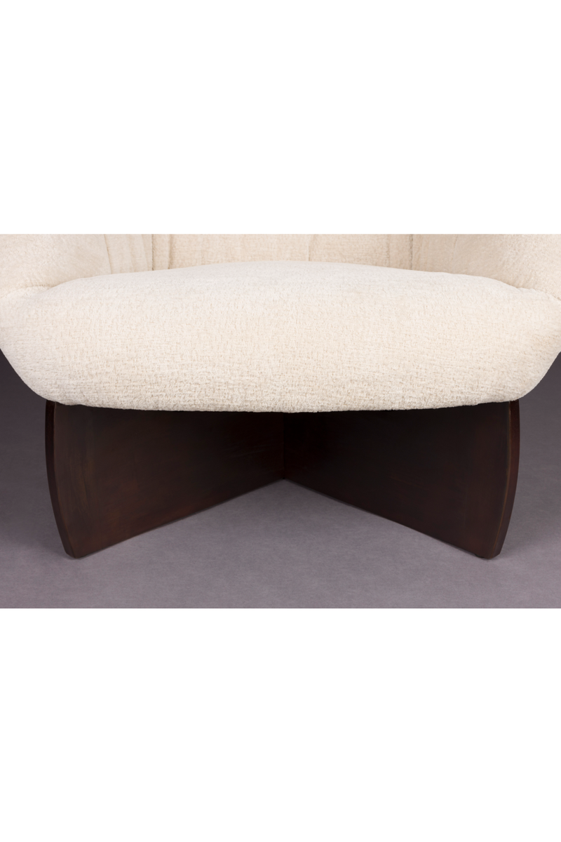 Beige Bouclé Lounge Chair | Dutchbone Emilius | Woodfurniture.com