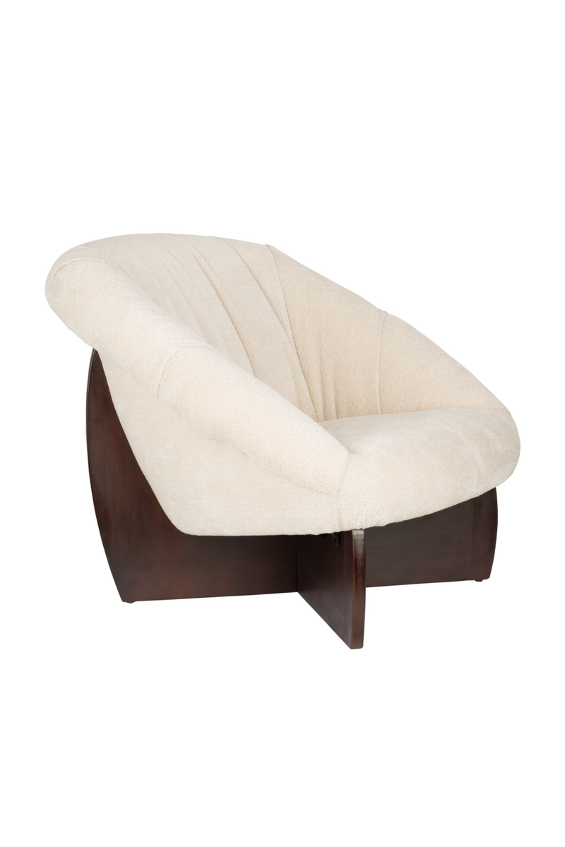 Beige Bouclé Lounge Chair | Dutchbone Emilius | Woodfurniture.com