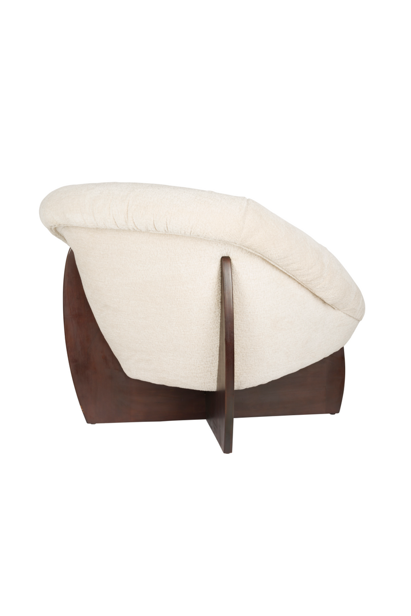 Beige Bouclé Lounge Chair | Dutchbone Emilius | Woodfurniture.com