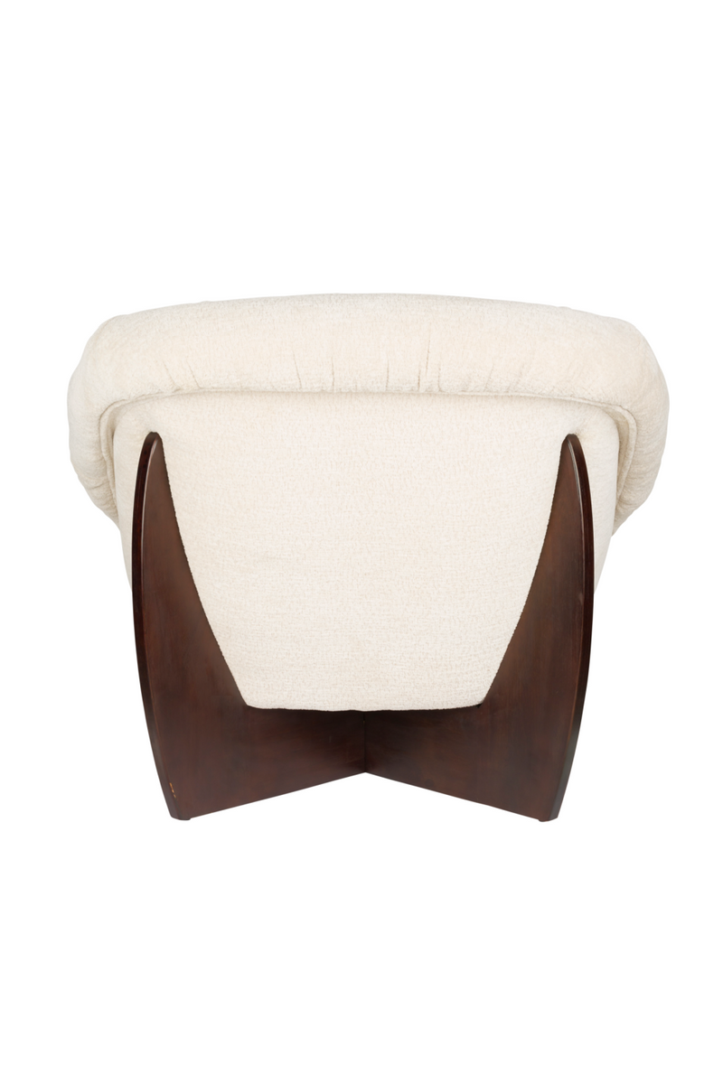 Beige Bouclé Lounge Chair | Dutchbone Emilius | Woodfurniture.com