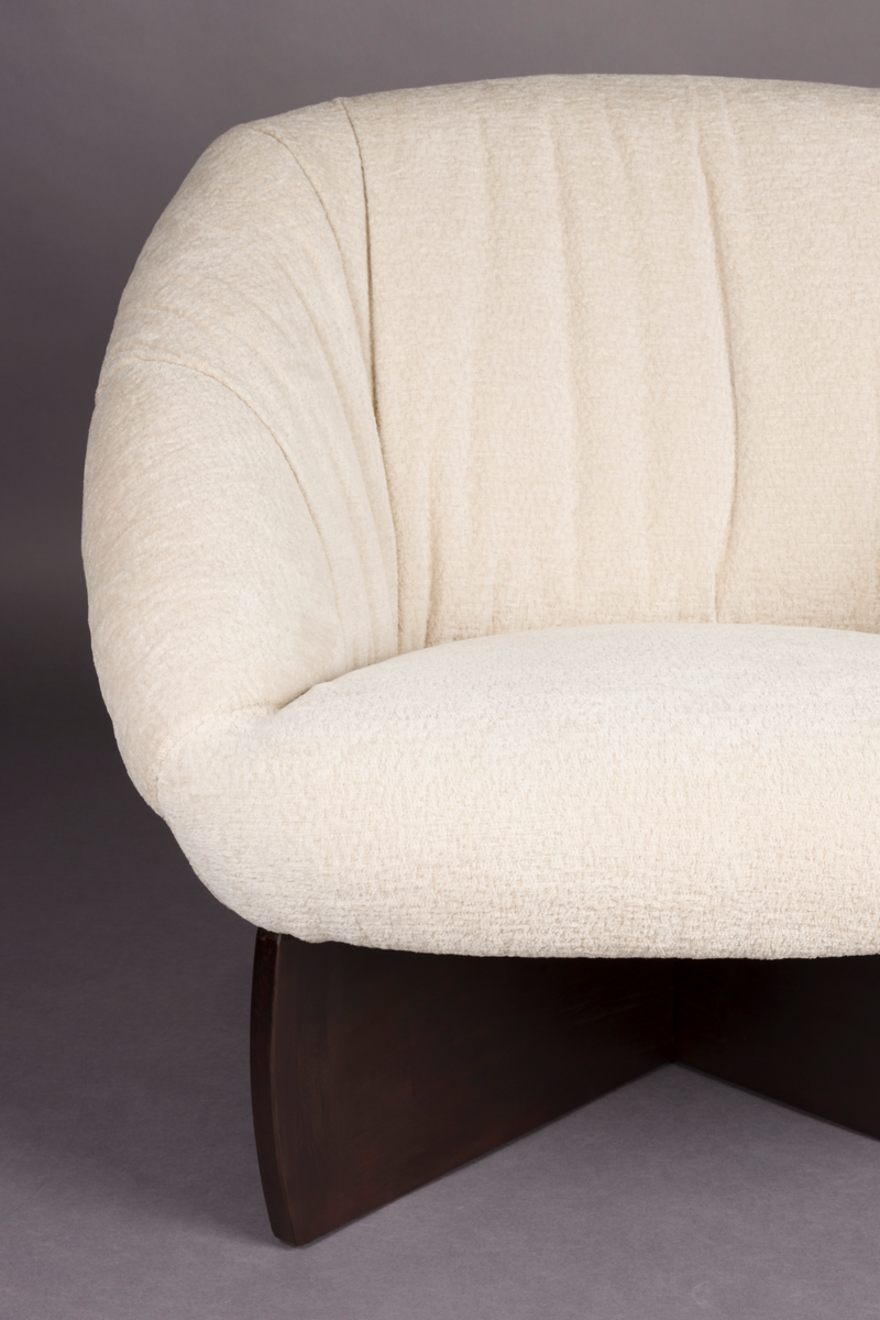 Beige Bouclé Lounge Chair | Dutchbone Emilius | Woodfurniture.com