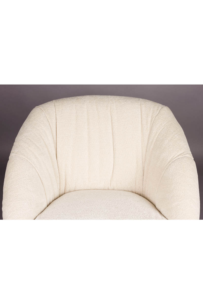 Beige Bouclé Lounge Chair | Dutchbone Emilius | Woodfurniture.com