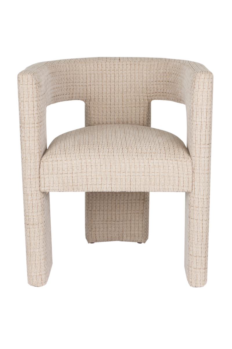 Beige Woven Design Dining Chair | Dutchbone Medina | Woodfurniture.com