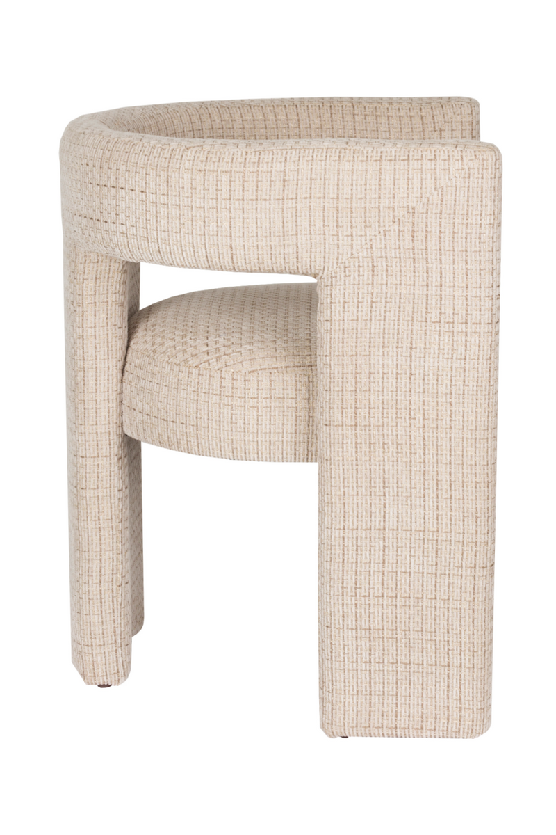 Beige Woven Design Dining Chair | Dutchbone Medina | Woodfurniture.com