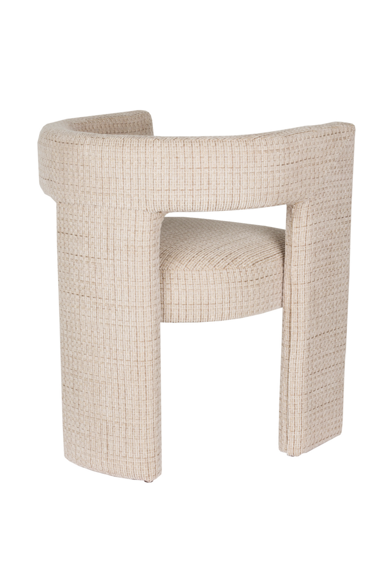 Beige Woven Design Dining Chair | Dutchbone Medina | Woodfurniture.com