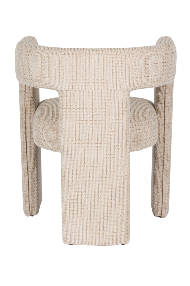 Beige Woven Design Dining Chair | Dutchbone Medina | Woodfurniture.com